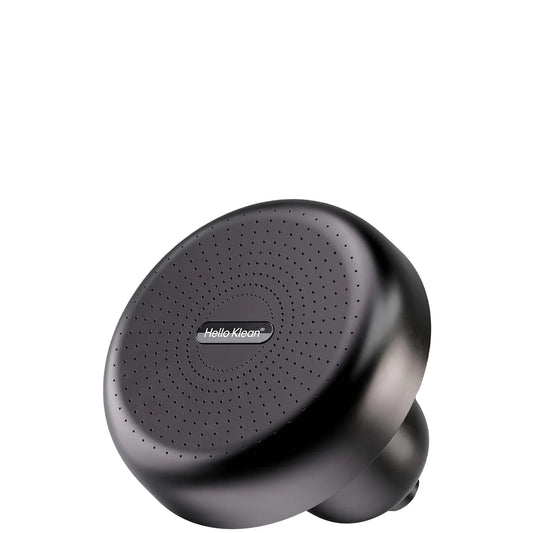 HELLO KLEAN chrome shower filter with minimalist modern design