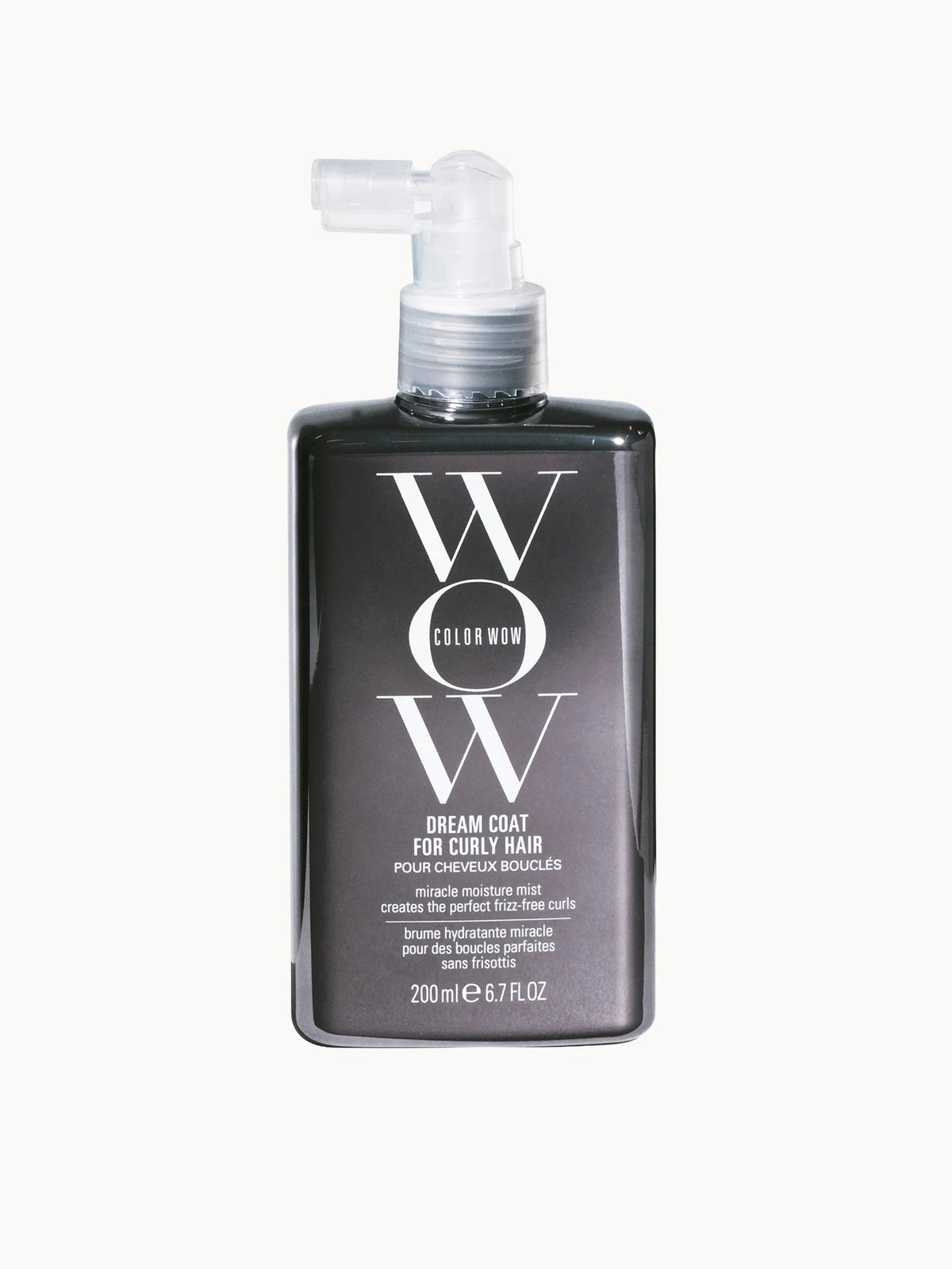 Color Wow Dream Coat for Curly Hair 200ml, clear spray bottle with black and gold label