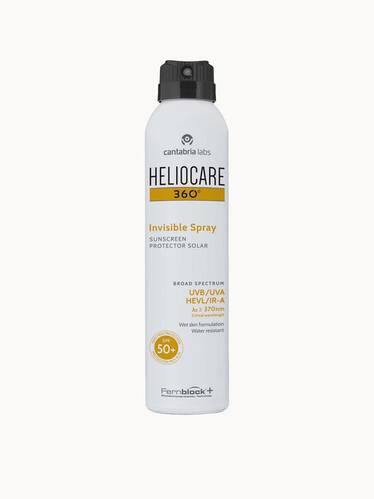 Heliocare 360° Invisible Spray SPF50+ 200ml, spray bottle with a multi-position dispenser