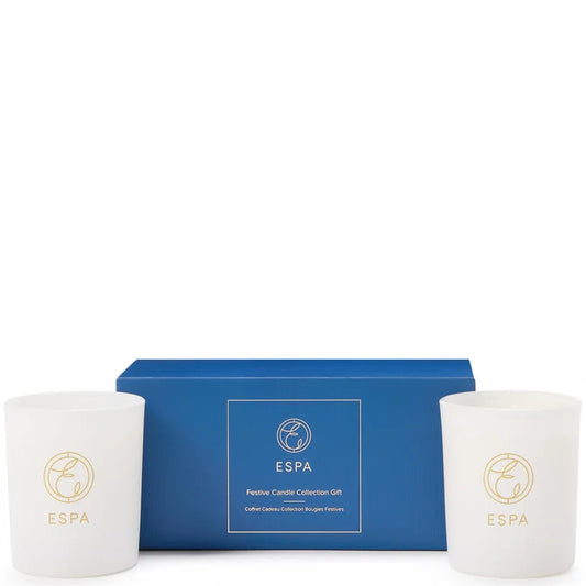 ESPA Festive Candle Collection GWP set of small candles in assorted glass jars with ESPA labels