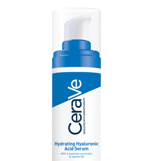 CeraVe Hydrating Hyaluronic Acid Face Serum with Ceramides 30ml pump bottle for all skin types