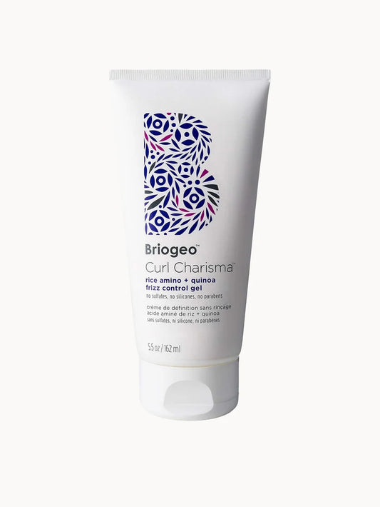 Briogeo Curl Charisma Rice Amino and Quinoa Frizz Control Gel 162ml clear tube with white cap and printed label