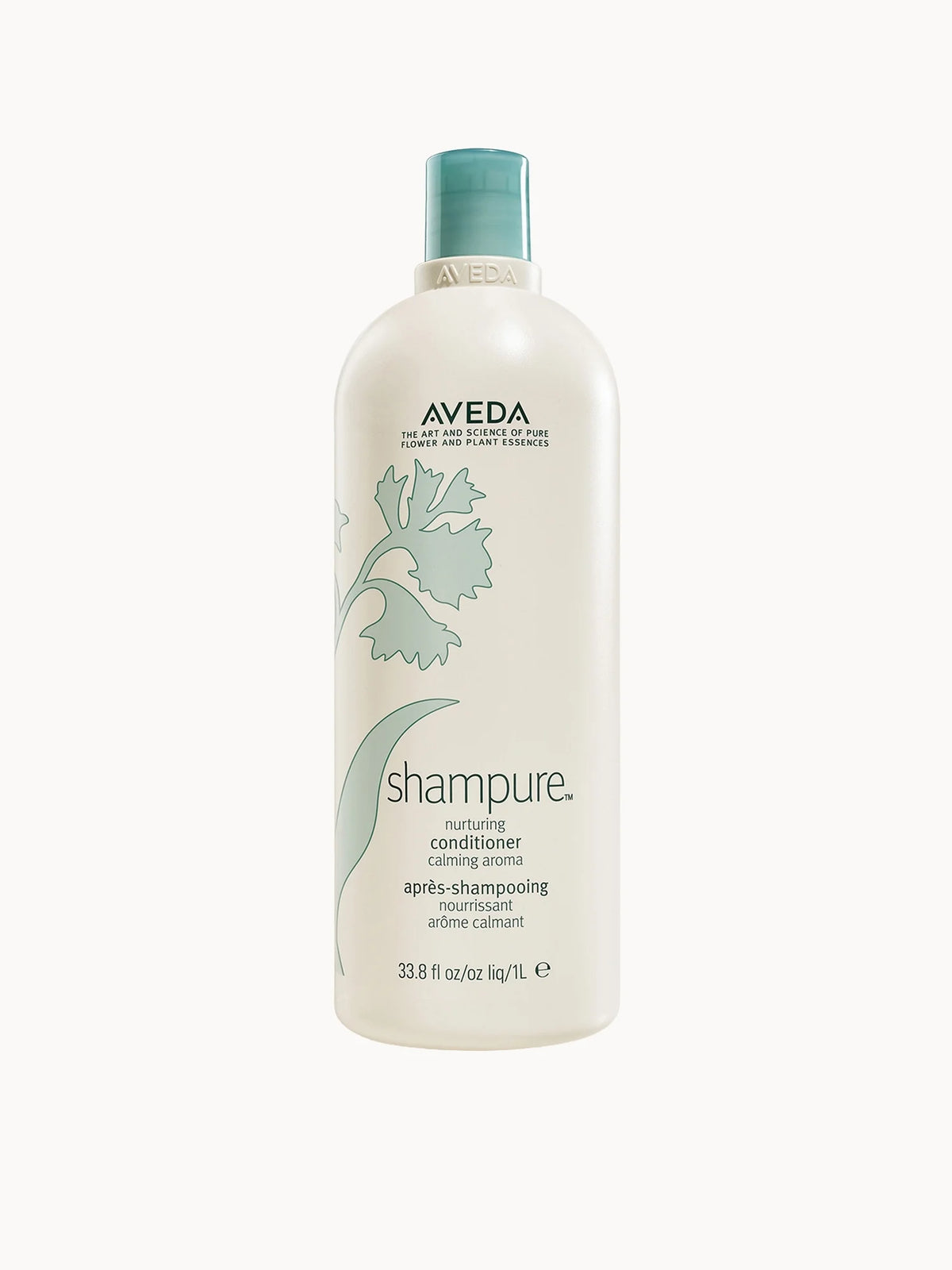 Aveda Shampure Nurturing Conditioner 1000ml, white pump bottle with brown label