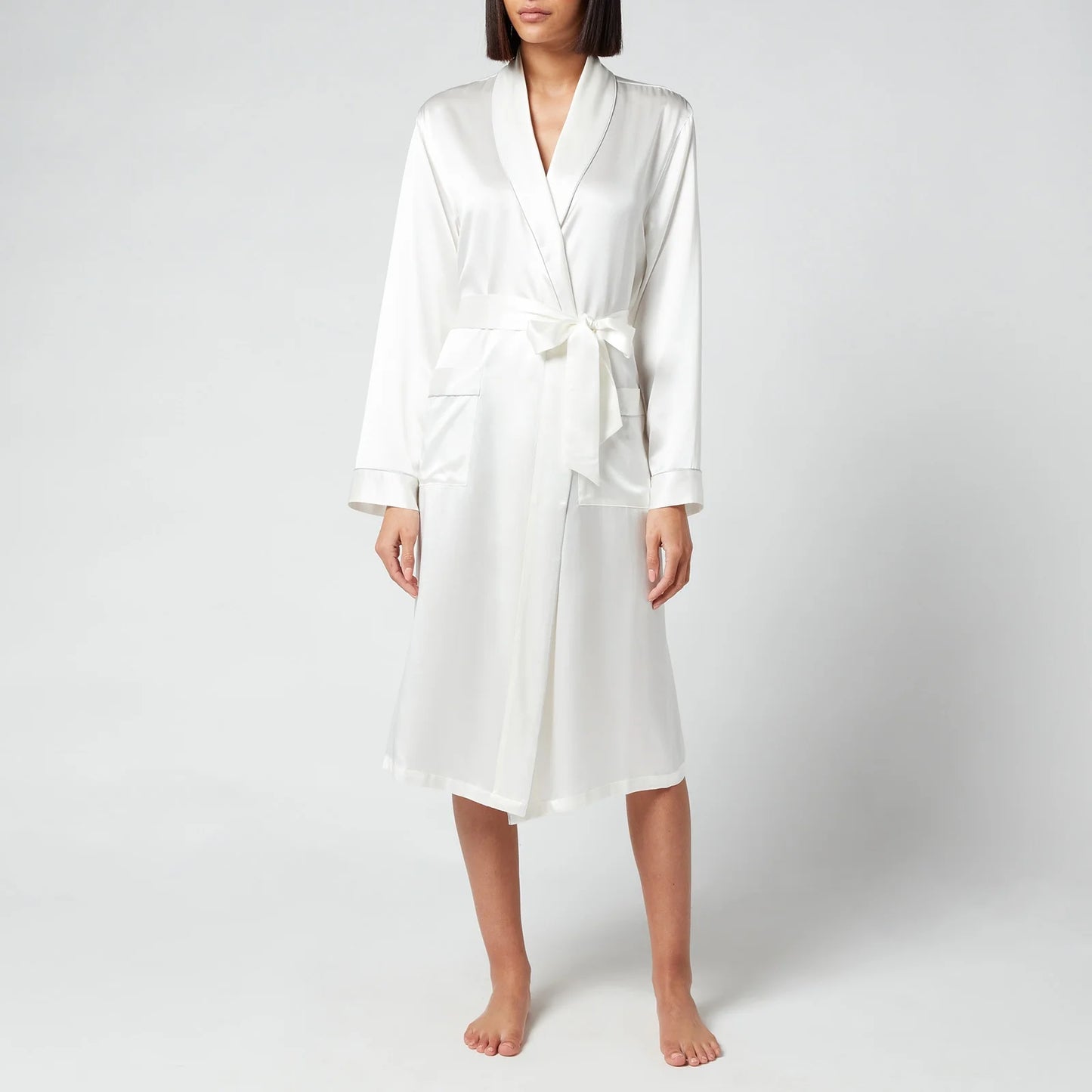 ESPA Home Silk Robe - Pearl White - S/M - Box Damage | Pop Up Beauty