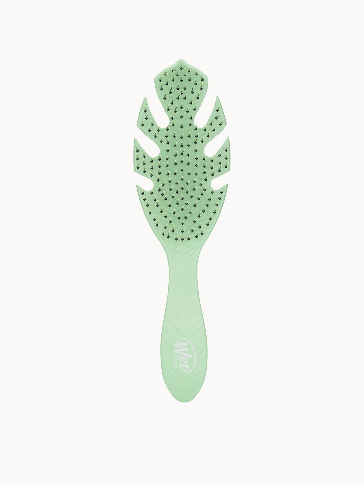 Wetbrush Go Green Detangler, paddle-style detangling brush with flexible bristles and WetBrush Go Green branding