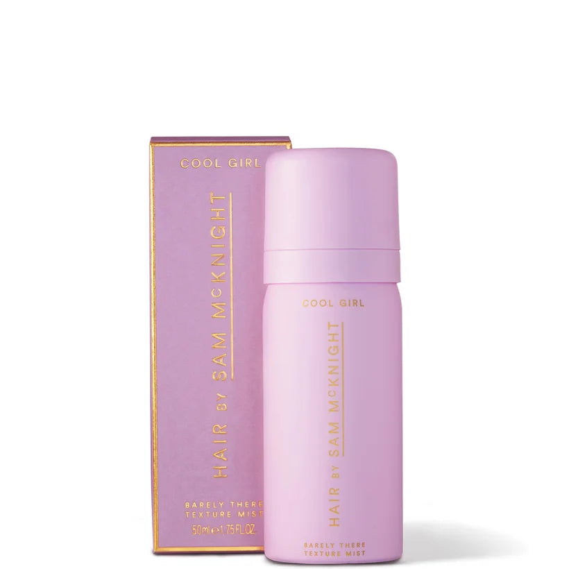 Hair by Sam McKnight Cool Girl Barely There Texture Mist 50ml compact white bottle with a fine mist spray nozzle