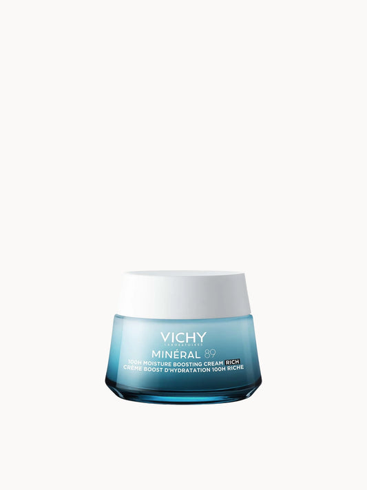 Vichy Mineral 89 100H Rich Cream 50ml, blue jar with white lid
