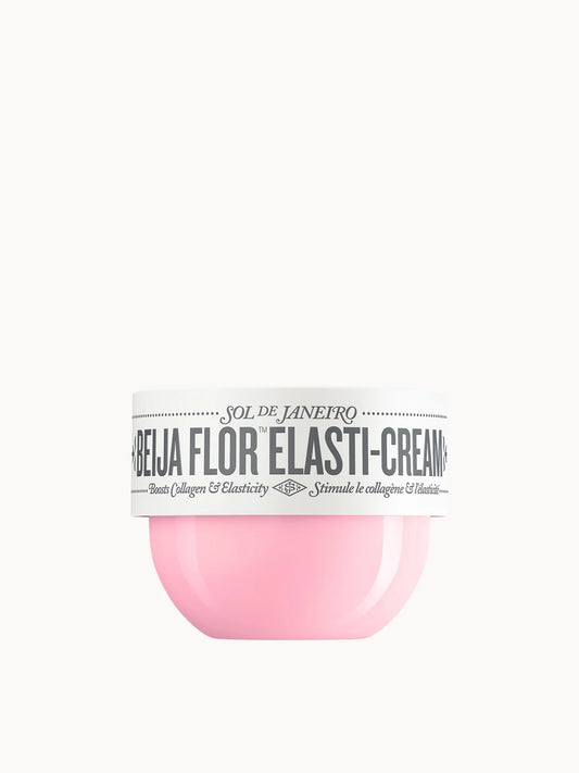 Sol de Janeiro Beija Flor Elasti-Cream 50ml, small body cream tub with Beija Flor branding