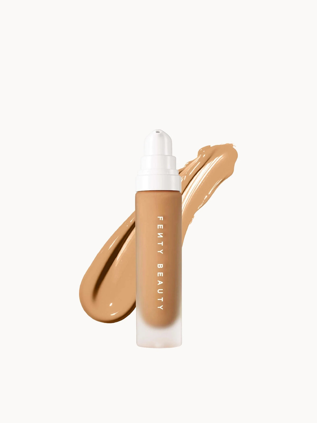 Fenty Beauty Pro Filt'R Soft Matte Longwear Foundation - 300, black glass bottle with black dropper cap and gold Fenty Beauty logo