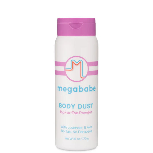 Megababe Body Dust Top-to-Toe anti-chafe powder 170g bottle