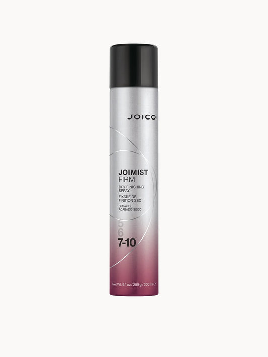 Joico JoiMist Firm Hairspray (350ml), clear aerosol can with black cap and Joico JoiMist branding