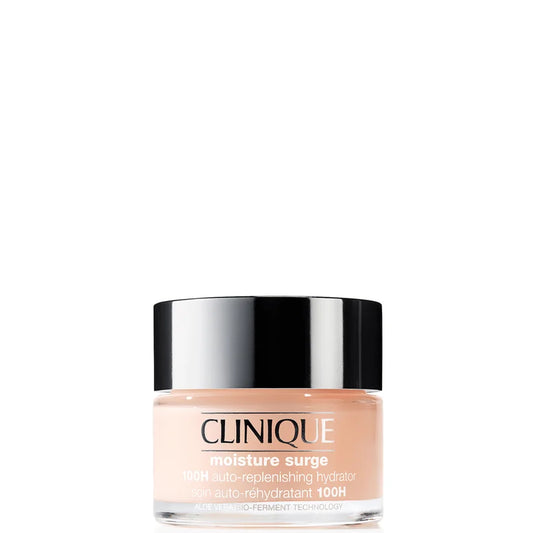 Clinique Moisture Surge 100 Hour Auto-Replenishing Hydrator 50ml pink gel cream in clear jar with silver lid