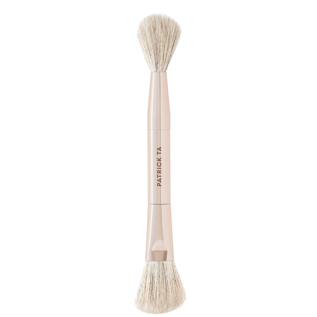 Patrick Ta Dual-Ended Transition Blush Brush, rose gold handle with two brush ends