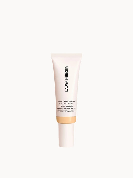 Laura Mercier Tinted Moisturiser Natural Dewy SPF30 45ml - 1W Blonde, tinted moisturiser in a white tube