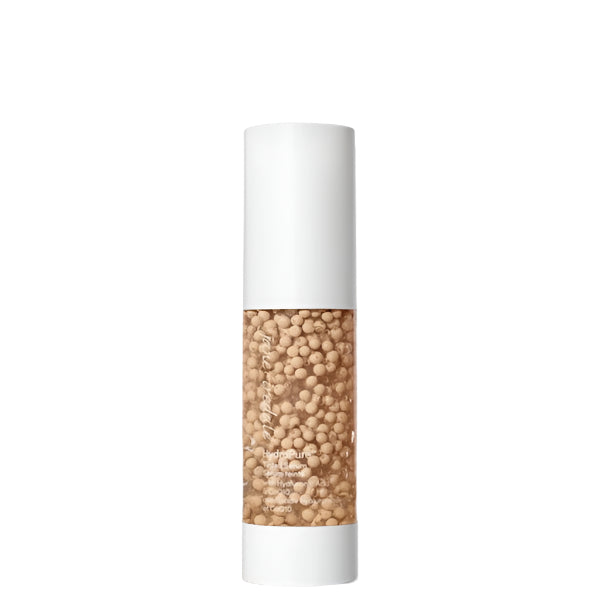 Jane Iredale HydroPure Tinted Serum 30ml - Medium to Dark 5, clear glass dropper bottle with black cap and Jane Iredale wordmark label