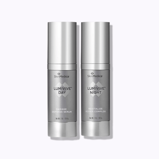 SkinMedica LUMIVIVE® System Day & Night, two pump-dispenser bottles